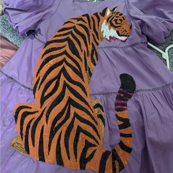 Queen of Sparkles Lavender Beautiful Tiger back dress XS - Picture 6 of 11